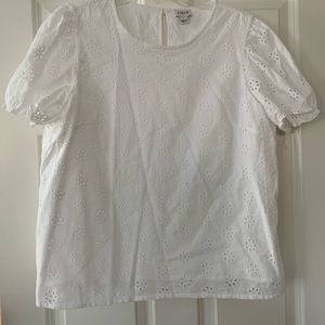 White Eyelet J.Crew Top